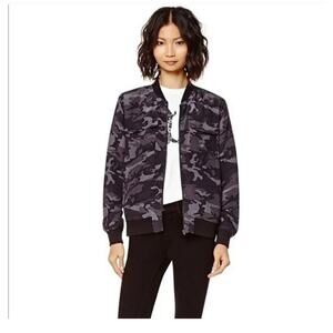 Equipment Femme Abbot Underground Camo Black Silk Bomber Jacket
